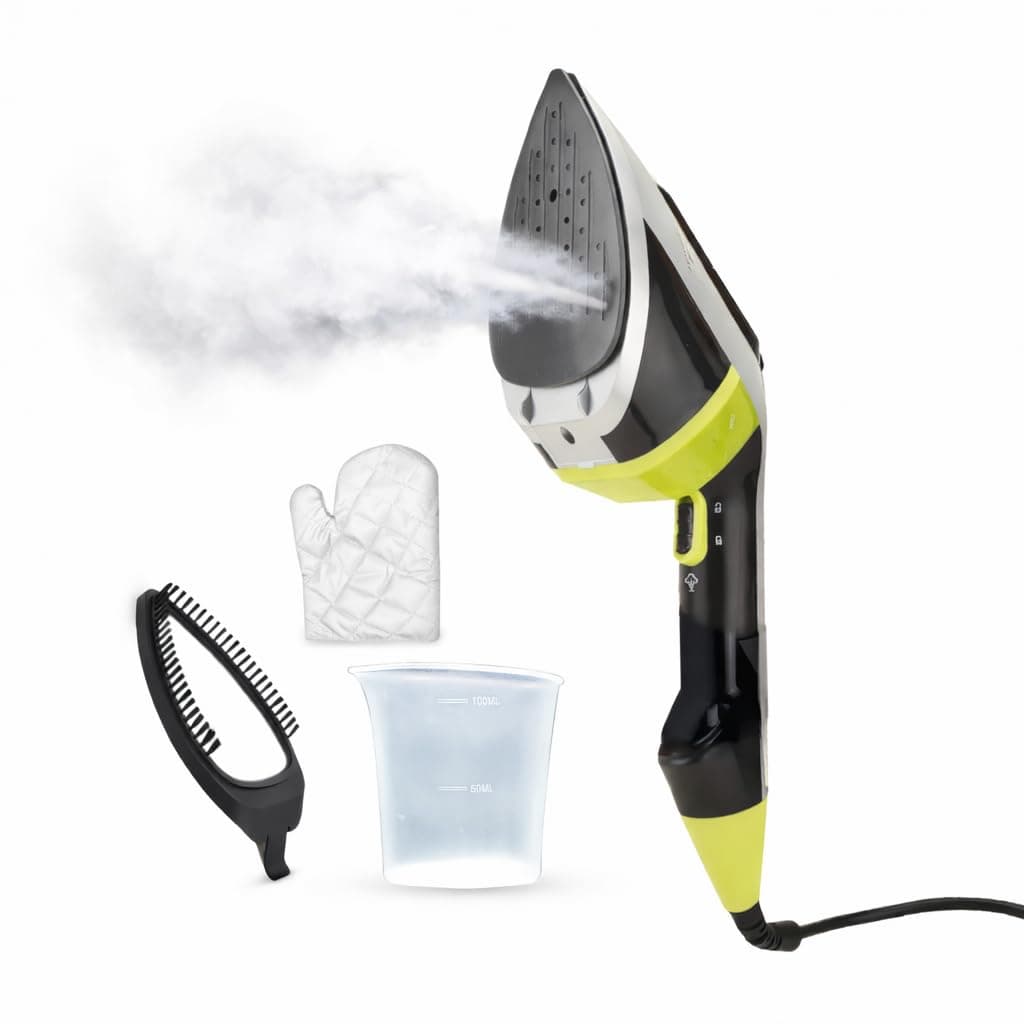 GOODSCITY 3 in 1 Garment Steamer, 1950 Watt Steam Iron with Ceramic Soleplate, Wet & Dry Iron Steamer | 170ml Tank | Portable Steam Press | Vertical & Horizontal Steaming | 1 Year Warranty- GC271