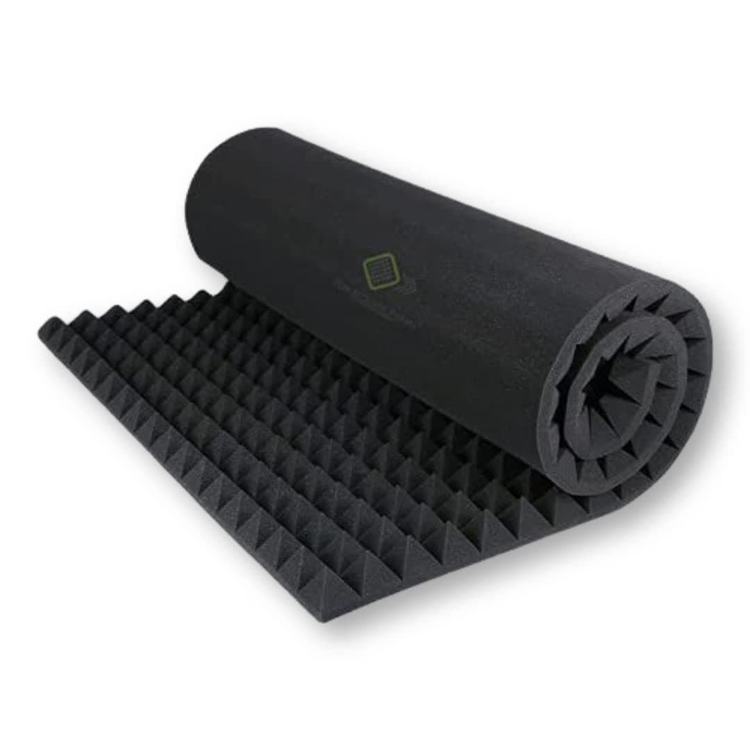 YGM Acoustic Foams® 6x3 Sheet Pyramid Acoustical Soundproofing Padding absorbption Studio Sound | Control Echo & Reverb - 2 Inches (Charcoal Black, 38 Density, Single Sheet)