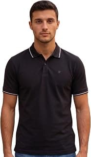 Louis Philippe Men's Regular Fit Active Stretch Fabric Light Weight & Breathable Fine Knit Pique Fabric Half Sleeve Solid Polo Tshirt