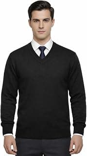 MULTIWA Men's Wool V Neck Pullover Sweater | Winter Warm Woolen Sweaters for Men | Cozy Gents Full Sleeve Sweater