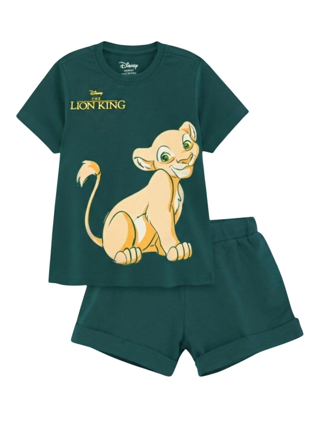 Nap Chief Kids Cotton Disney Character Co ord Set for Girls, T Shirt and Shorts for Casual Wear