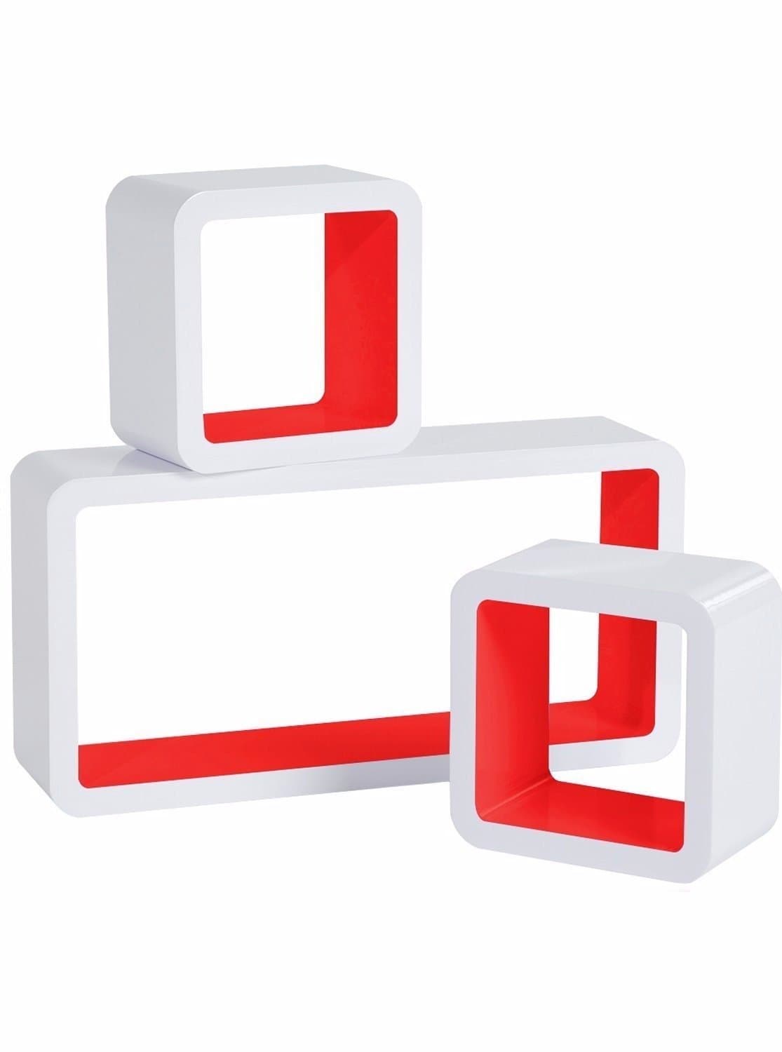 Onlineshoppee MDF Artesania Grande Cube Floating Wall Shelves Set of 3