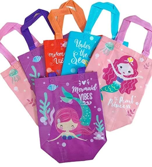 TERA 13 Return Gifts For Girls (pack of 36 pcs) Mermaid Theme Non-Woven Carry Bag, Shopping Bag, Gifting Bag, Multipurpose Reusable Carry Bag, Birthday Gifting Bags
