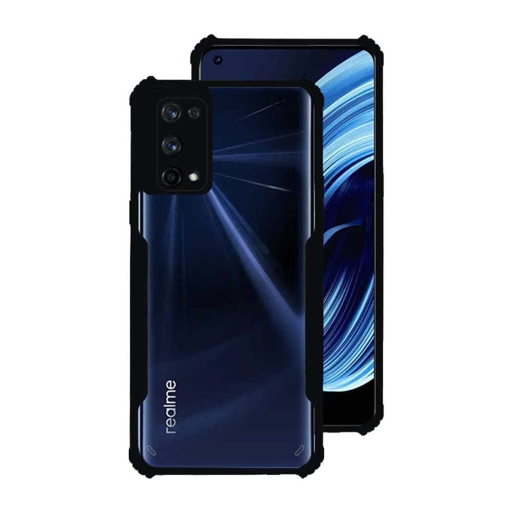 7SEVEN® Ipacky Back Cover for Realme X7 Pro Mobile Back Case Shock Proof Design Camera Edges Protection Crystal Clear Phone Case Precise Cutouts Matte Black Soft Bumper Phone Cover