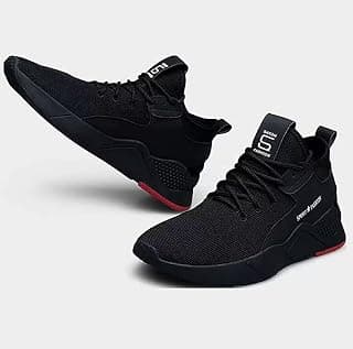 Generic Trendy Running Shoes for Men Sneakers for Men (Color- Black-02) Size-9(20) H