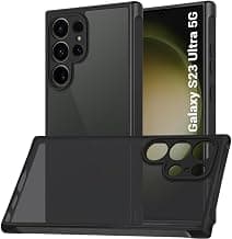 TheGiftKart Hybrid Matte Frosted Translucent Back Cover Case for Samsung Galaxy S23 Ultra 5G | Shockproof Design | Camera Protection Module | Hard Cover for Samsung S23 Ultra (PC & TPU, Frost Black)
