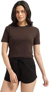 Wellbi Women’s Bamboo Crop Top, Soft & Breathable Moisture-Wicking Fabric, Stretchy Eco-Friendly Crop Top for Girls, Lightweight Comfortable Top, Yoga, Gym & Casual Use