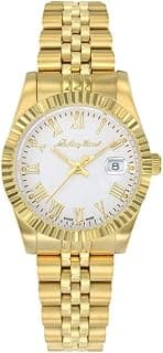 Mathey-Tissot Stainless Steel Silver Dial Roman Quartz Analog Watch for Women -D810Pbri, Band_Blue