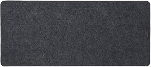 DailyObjects Premium Vegan Leather Mini Desk Mat Organiser | Anti-Skid | Anti-Slip | 63 * 28 cm | Reversible Desk Spread Turf Desk/Laptop Mat for Work from Home/Office/Gaming | Turf Felt - Black