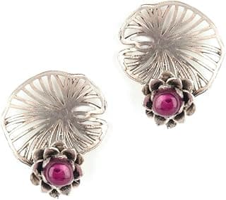 Shaya by CaratLane 925 Silver Oxidised Rise Above Fear Earrings Gifts for Womens & Girls