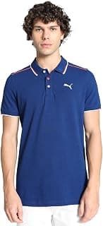 PUMA Men Tipped Collar Pure Cotton Regular Fit Polo Shirt