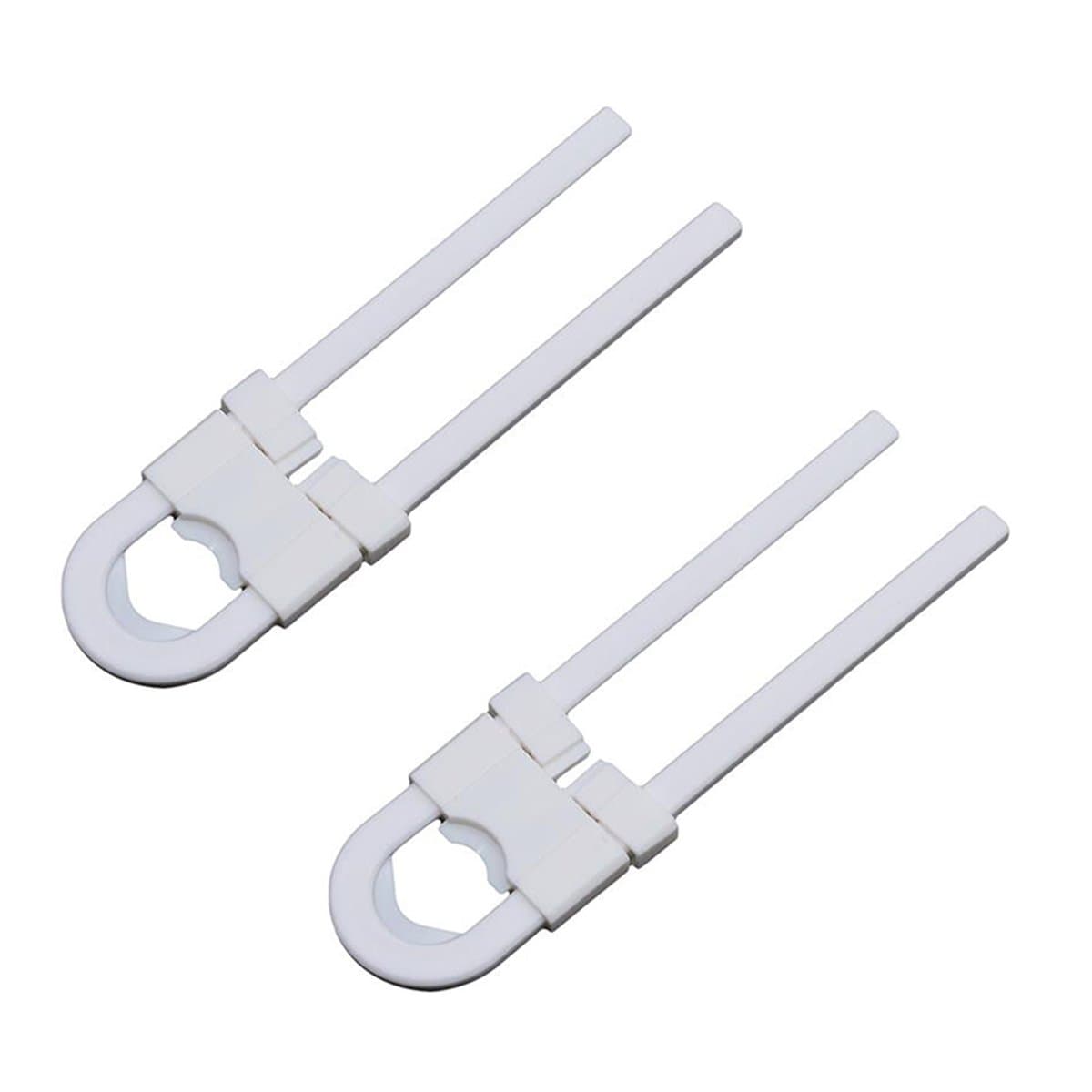 Sliding Child Safety Cabinet Locks, U Shaped Baby Proof Cupboard Kitchen Lock, Childproof Cabinet Latch Kid Safety for Knobs and Handles Home Furniture Door,Pack of 2