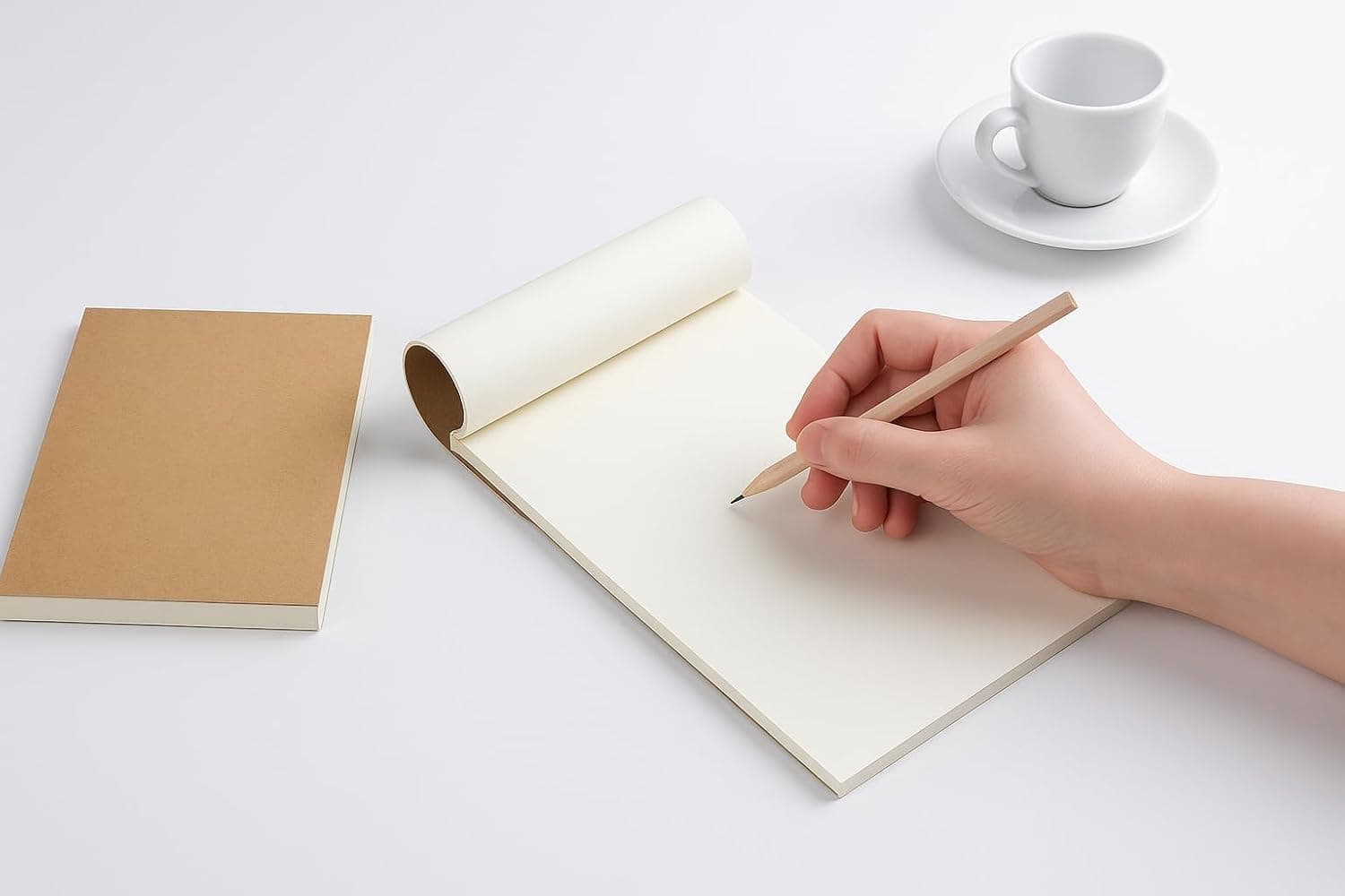 Accuprints A5 Pack of 1 NotePad for Office And School Purpose 90 GSM Size 7 by 10 inches Pad - Off White Paper (Unruled)