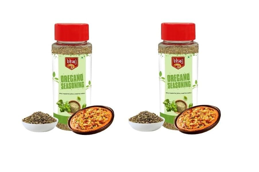 Bhoj Masale Naturally Organic Dried Oregano Flakes - 40 Gram (Oregano Leaves) Pack of 2