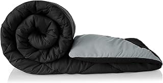 BSB HOME 220 GSM Solid Plain Reversible Summer Microfiber AC Comforter/Duvet| All Season Single Size 3 Layered Quilted Blanket for Single Bed (220 cm x 152 cm, Black Grey)