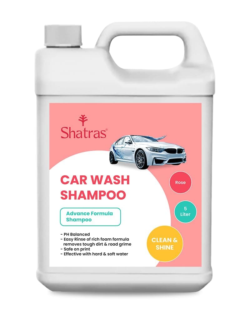 Shatras 5 Litre Foam Car Wash Shampoo Concentrate – pH Neutral Formula with Thick Suds and Shine-Enhancing Technology
