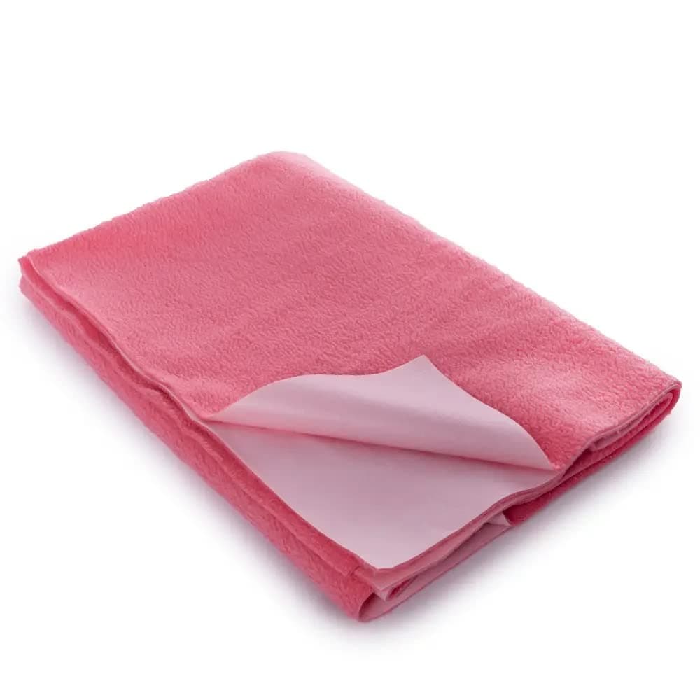 Wakefit Dry Sheet for New Born Baby | Waterproof Sheet for Toddler | Anti-Piling Fleece Extra Absorbent Quick Dry Sheet | Infant Bed Protector | Medium (100x70 Cms) | Salmon Rose - Set of 1