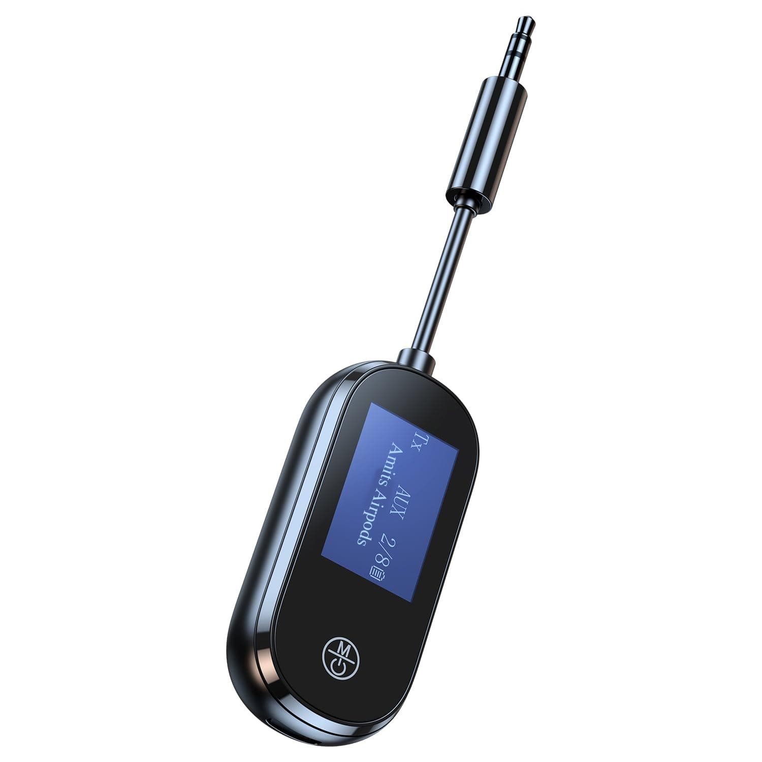 Pagaria 2 in 1 Handsfree LCD Display V5.3 Bluetooth Transmitter Receiver with 3.5mm Aux, for TV, Home Stereo, in-Flight, Headphones, Speakers, Model: T13