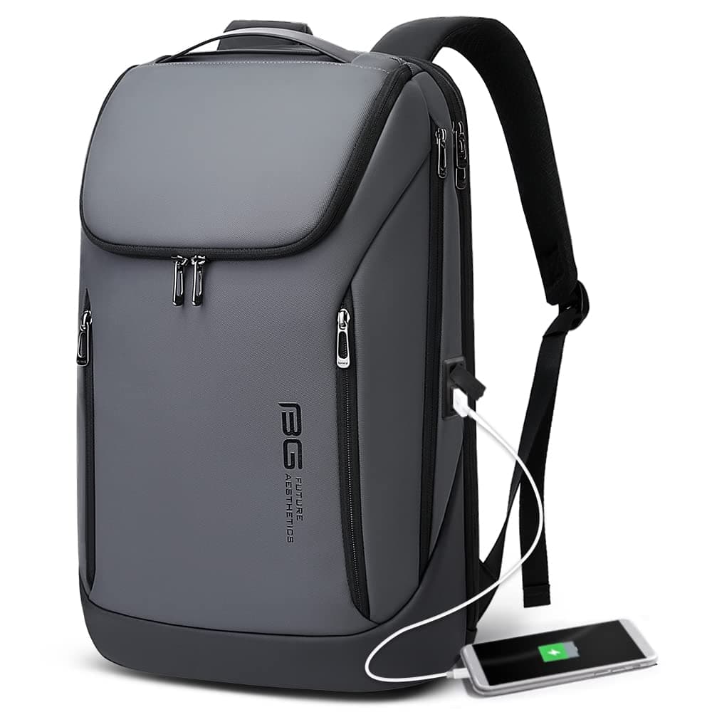 BANGE Business Smart Backpack Waterproof fit 15.6 Inch Laptop Backpack with USB Charging Port,Travel Durable Backpack