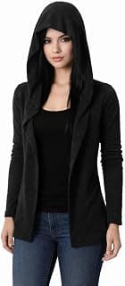 DRAXSTAR Women’s Open Front Hooded Cardigan – Long Sleeve Lightweight Casual Shrug | Soft Knit Hooded Jacket for Everyday & Travel