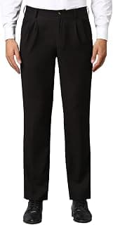 Louis Philippe Men's Regular Fit Solid All Day Comfort Stretchable Fabric and Enhanced Comfort Formal Trouser