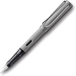 Lamy AL-star graphite - Fountain Pen with ergonomic grip & polished steel nib in size M - lightweight aluminum body - including LAMY T 10 blue cartridge - Right-Handed