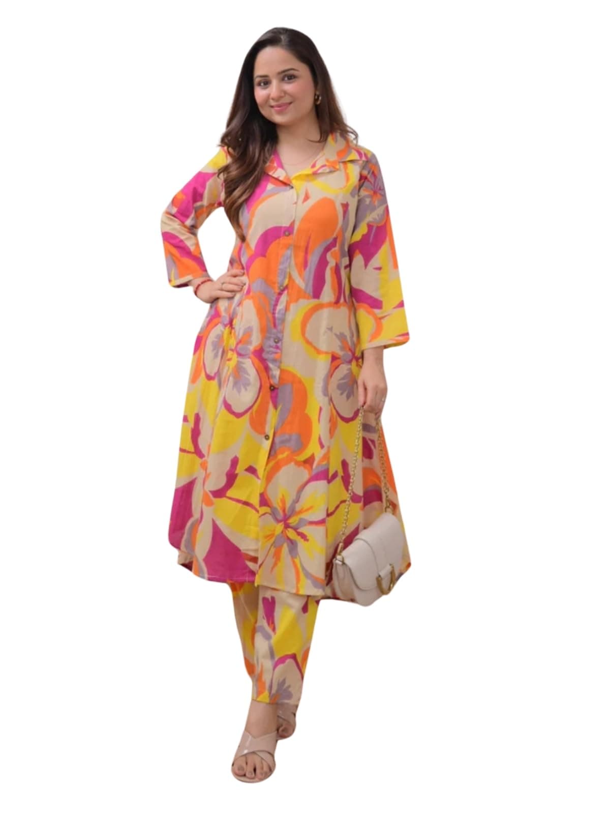 Leriya Fashion Co-ord Set For Women Stylish | Kurti Set For Woman | Short Kurti For Woman Latest | Anarkali Suit For Women's | Festive Ethnic Indian Traditional Outfit for Functions & Puja