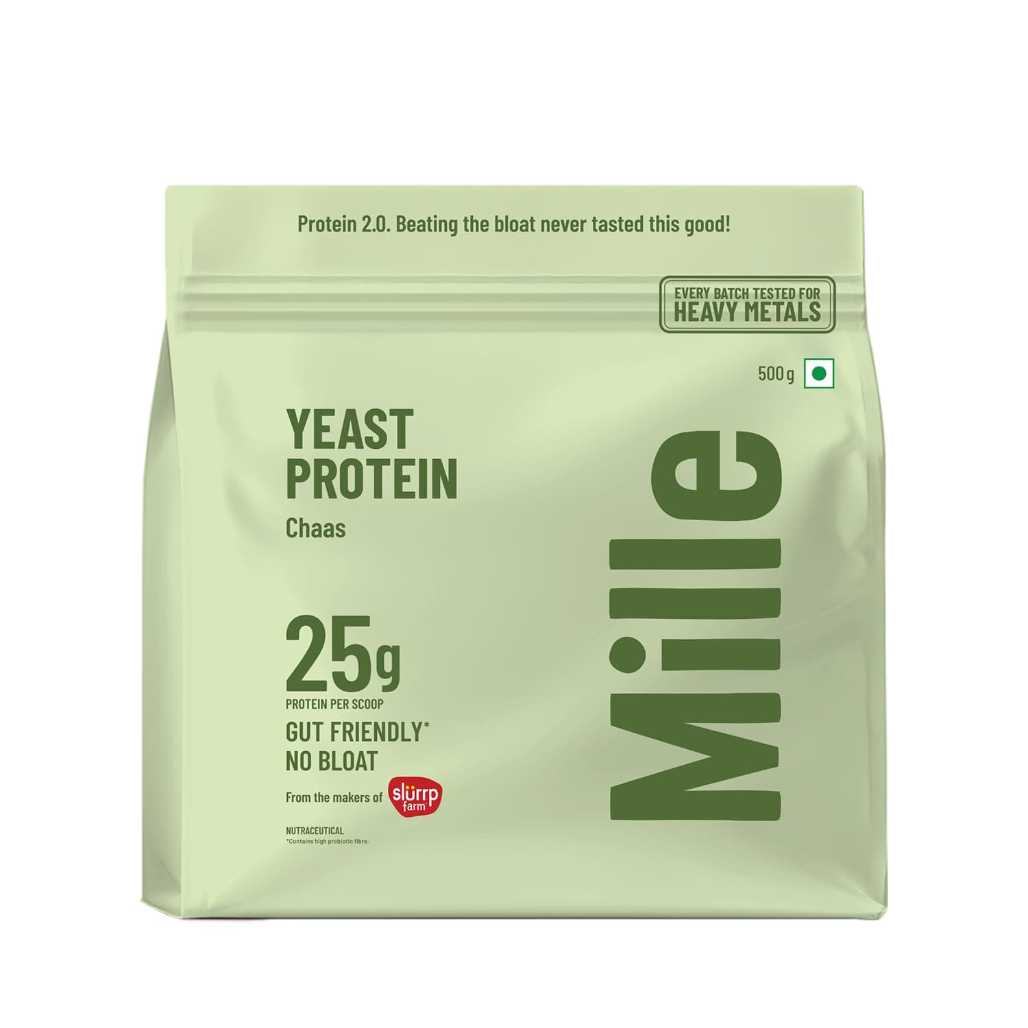 Mille Chaas/Buttermilk Yeast Protein Powder (NEW LAUNCH) | 25g Protein Per Serve | Savoury, No Added Sugar | Bio-Fermented Yeast Protein | Gut Friendly | PDCAAS 1.0 | 500g