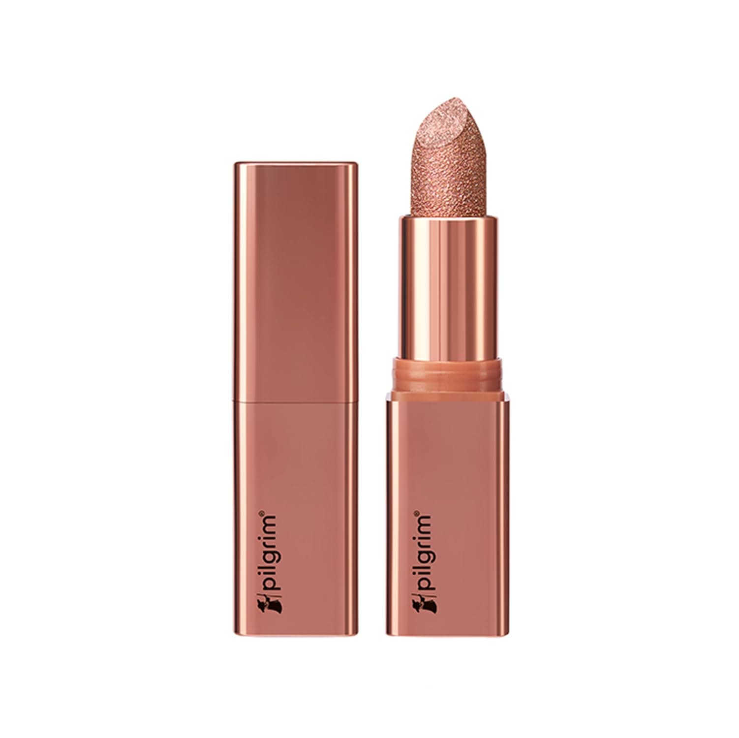 Pilgrim Glitter Lipstick For Women 4.2gm | Dubai Luxe Lifestyle - The Khalifa Shade | Lipstick Infused with Vitamin E & Olive Oil | Glitter Formula With Matte Finish | Non Drying | All Skin Types