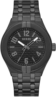 GUESS Men's 44mm Watch - Black Bracelet Black Dial Black Case