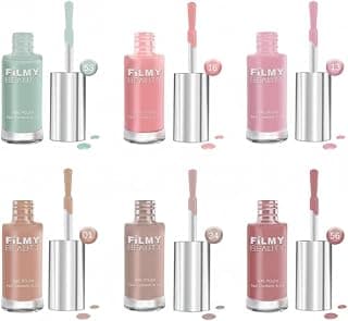 Nude Nail Polish Set of 6 – Soft Everyday Nudes | Natural Glossy Finish (6 ml Each)
