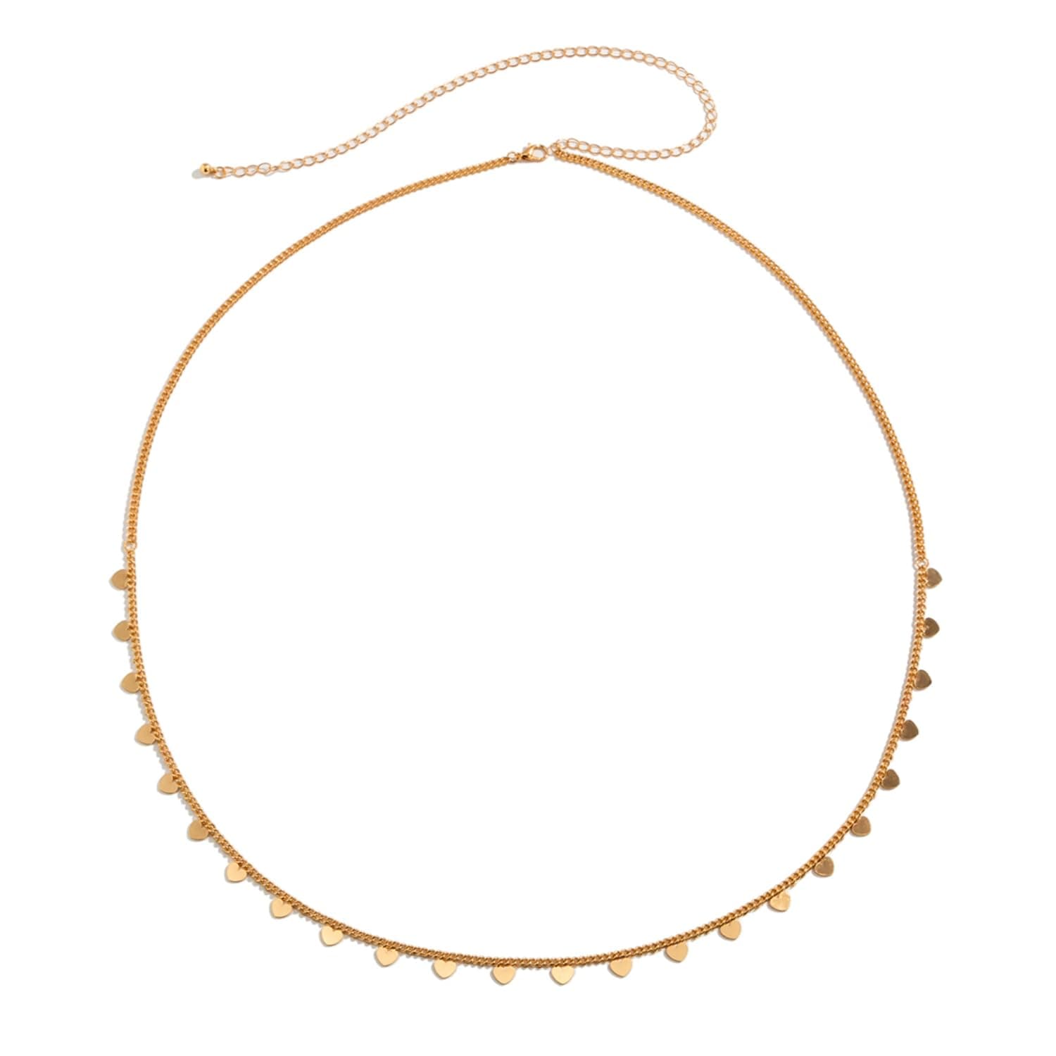 AQUASTREET Gold Plated Heart Waist Chain Kamarband for Women & Girls | Fashion Jewelry for Saree & Crop Tops | Occasion Wear | Valentine Gift for Girlfriend & Wife