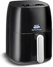 KENT Digi Plus Air Fryer | 4L Capacity & 1300W | Fry, Grill, Roast & Bake | Digital Display & Touch Control Panel | Rapid Heating | 80% Less Oil Usage | High Temperature & Uniform Heating | Black