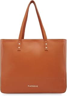 Caprese Mcree 16 Inch Laptop Compatible Tote Bag for Women with Multiple Pockets | Stylish Handbag with Specious Compartment & Back Zipper Pocket | Ideal for Work Everyday Outings & Travel