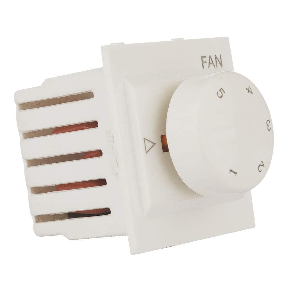 Hi-Plasst (Pack of 1) Socket Modular 2M Switch Type Fan Regulator, 4-Step, Modular Step Type Electronic Regulators for Fan for Home & Offices (L*B = 5 * 2.4cm) Capacitor Based