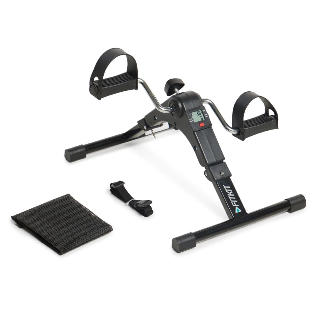 Fitkit by Cult Pedalgo Mini Cycle Pedal Exerciser with Adjustable Resistance| Digital Display| Compact & Portable Design - for Light Leg and Arm Exercise and Physiotherapy at Home (Black)