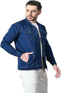 Comfits Regular Fit Dark Blue Denim Jacket, 100% Cotton