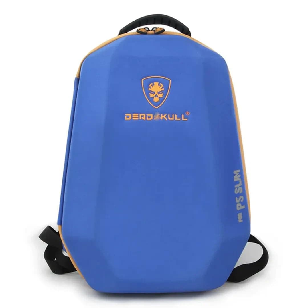 New World Dead-Skull Storage Bag for PS5 Slim, Travel Bag Carrying Case Bag for PS5 Slim,Waterproof Shoulder Bag for Play-Station 5 PS5 Slim with Both Side Storage Compartment -Peach