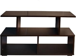 AAROORA Engineered Wood TV Table Centre Unit 3 Shelf | Visual Feature of a Room | Home Decoration, Modern | Comfort and Usability | Multipurpose Storage Table (Wenge Finish)