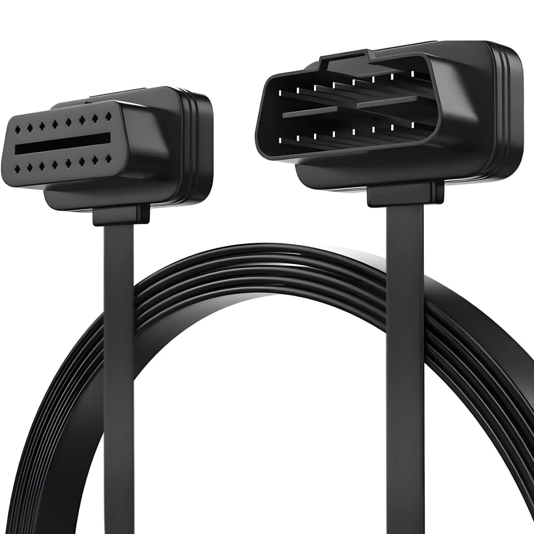 obd2 Extension Cable for all compatible vehicles 60cm Cable 16pin Connector Male to Female Extension Cable obd2 Connector for all compatible obd2 Reader, obd2 Scanner and Obd GPS Trackers