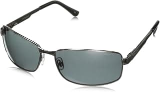 Polaroid P4416S Polarized Rectangular Sunglasses,Gunmetal & Gray Polarized,63 mm