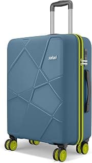 Safari Pentagon Neo 8 Wheels 66Cm Medium Checkin Trolley Bag, Hard Case Polypropylene 360 Degree Wheeling Luggage for Men & Women, Travel Bag, Suitcase for Travel, Trolley Bags for Travel, Ink Blue