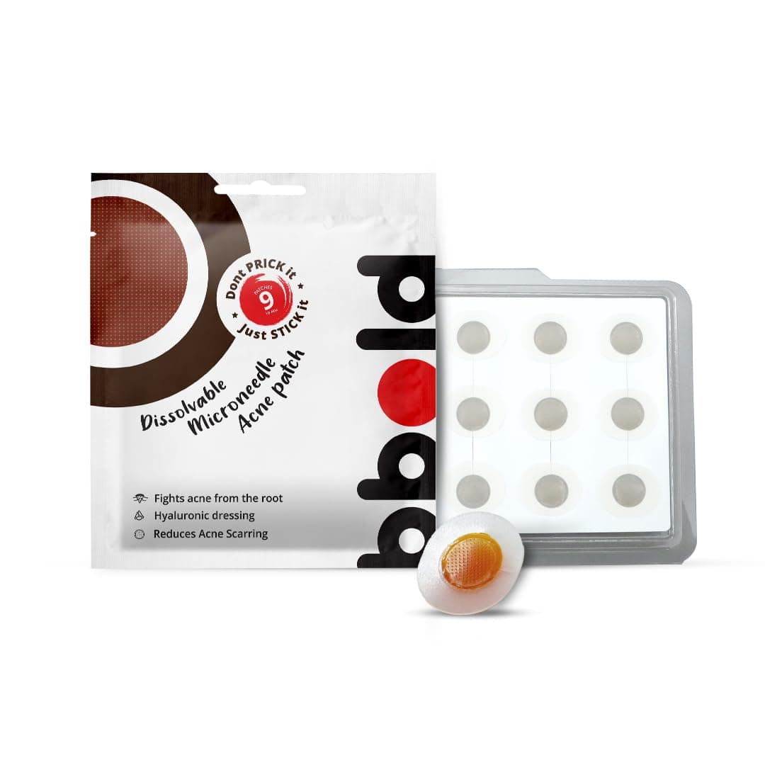 bbold Microneedle Pimple Patches for face salicylic acid | Pimple Remover Acne Patch with Hyaluronic Acid Fights Acne from the Root & Reduces Acne Scarring - 9 Patches