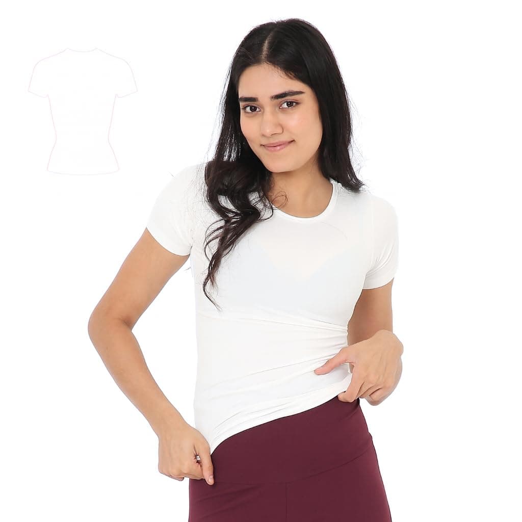 Terractive Women's Cuddle Baby T – Soft Premium Cotton Half Sleeve Tee – Stretch Fit Tagless Comfort Lightweight Breathable Everyday Wear Casual Top for Lounging Layering or Outings