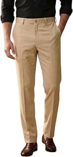 Louis Philippe Men's Slim Fit Mid Rise Pants