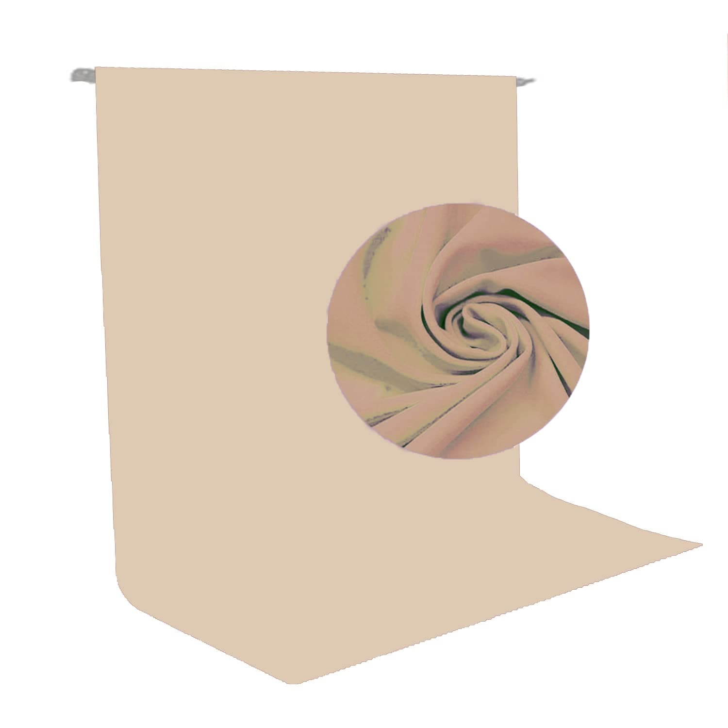 HIFFIN® Solid Beige 8X12FT Professional Backdrop for Background Photography Background Stand for Photo Light Studio Accurate Size 8x12ft