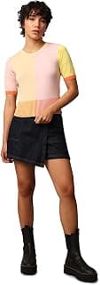 ONLY Women Round Neck Colorblock Knitted Top