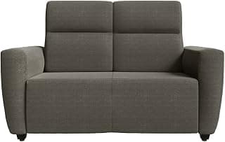 Wakefit Sofa Set | 3 Year Warranty | Sofa 2 Seater, 2 Seater Sofa for Living Room, Wooden Sofa Set, Couch Sofa for Living Room - Belize(Omega : Grey)