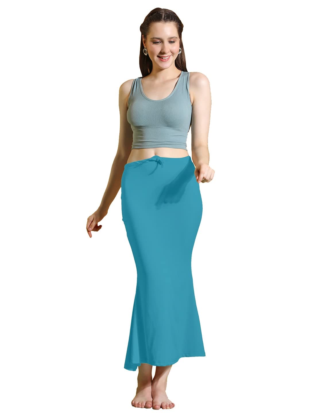 Amazon Brand - Anarva Women Cotton Blended Saree Shapewear Regular Petticoat Skirt For Saree
