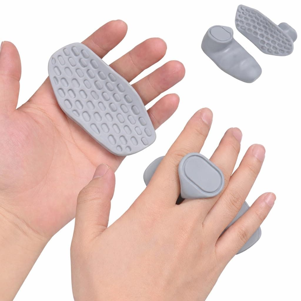 FOVERA Anti-Slip Workout Grips – Ergonomic Rubber Hand Protector Pads for Gym Training & Weight Lifting – Breathable Palm Guards for Pull Ups, Deadlifts & Cross Training for Men & Women (2 Pairs)